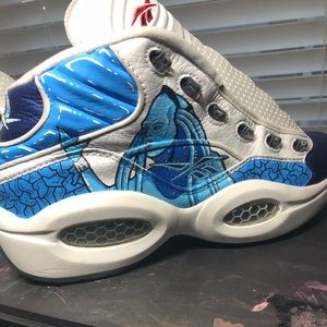 Blue tip Iverson Reebok Blue Diva customized 9.5
